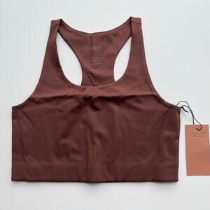 Girlfriend Collective Paloma Sports Bra Racerback Brown Size XL NEW
